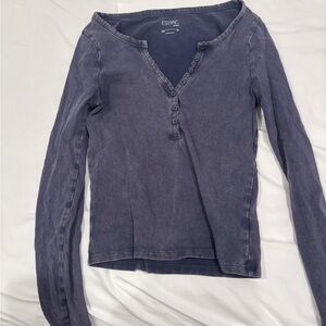 PacSun Faded Indigo Long Sleeve Tee
